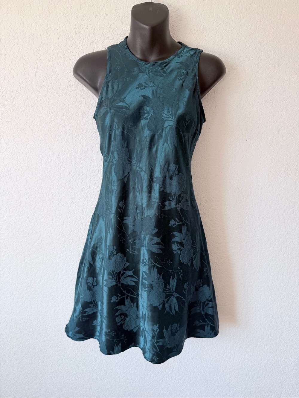 90s Vintage Floral Jacquard Dress